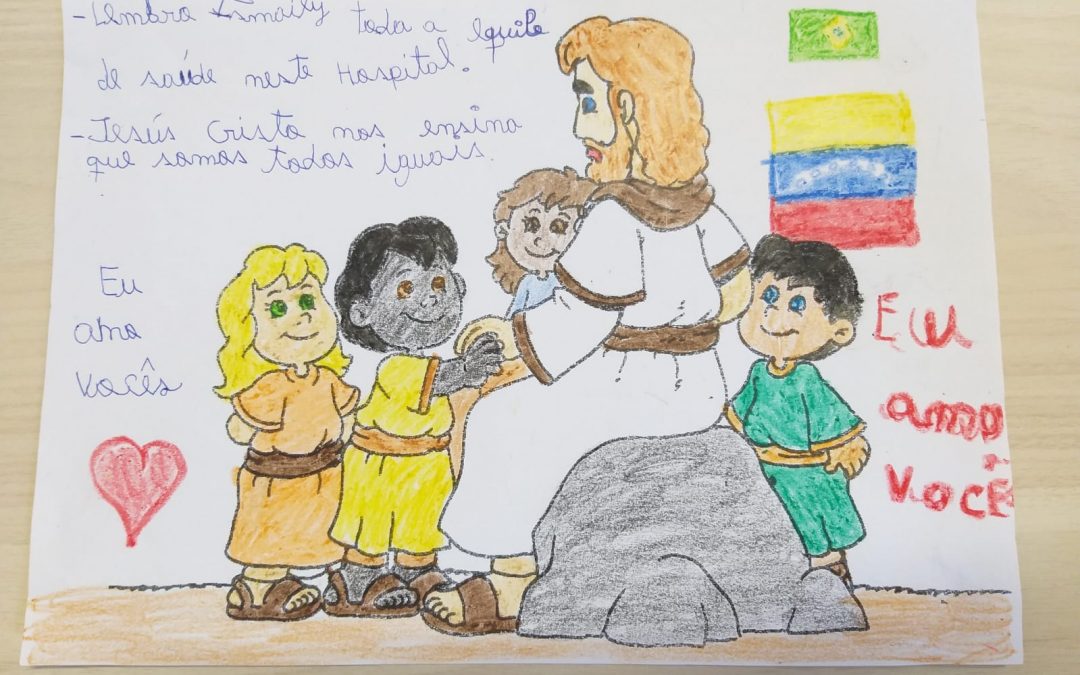Criança faz desenho para agradecer profissionais do HMAP